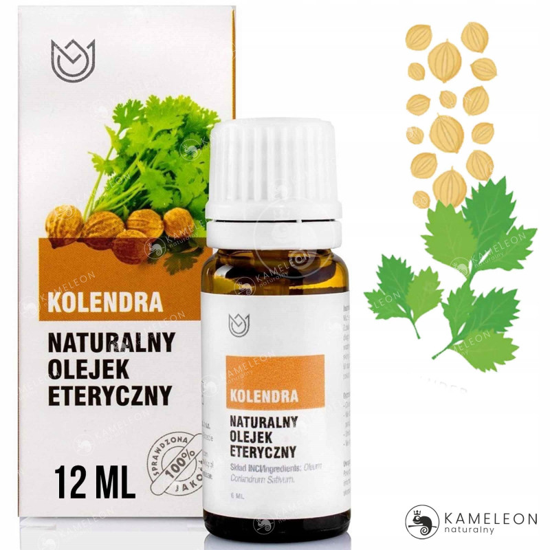NATURALNY OLEJEK ETERYCZNY KOLENDRA trawienie 12ml