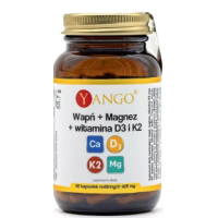 Yango WAPŃ + MAGNEZ + WITAMINA D3 I K2 – 60 KAPSUŁEK