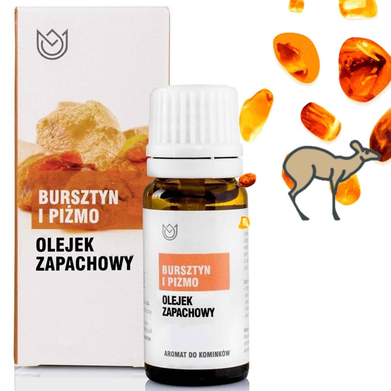 OLEJEK ZAPACHOWY eteryczny BURSZTYN I PIŻMO 10ml zapach do