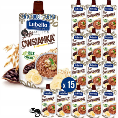 OWSIANKA BANAN KAKAO bez cukru x15 1,5KG LUBELLA