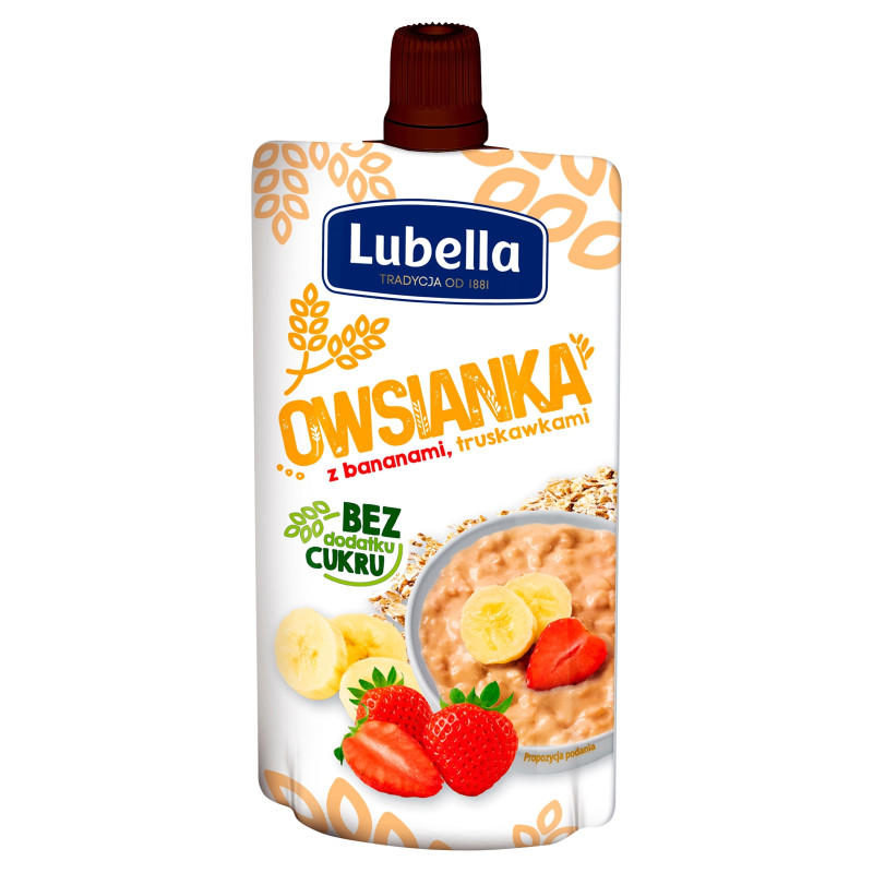 OWSIANKA BANAN TRUSKAWKI bez cukru 100g LUBELLA Bez Dodatku Cukru