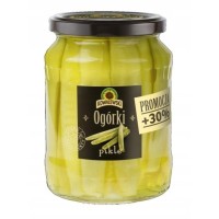OGÓRKI PIKLE DUŻYSŁOIK konserwowe OBIERANE krojone 720ml
