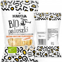 PALUSZKI PEŁNOZIARNISTE EKO owsiano-orkiszowe 45g Z KURKUMĄ KURKUMA naura