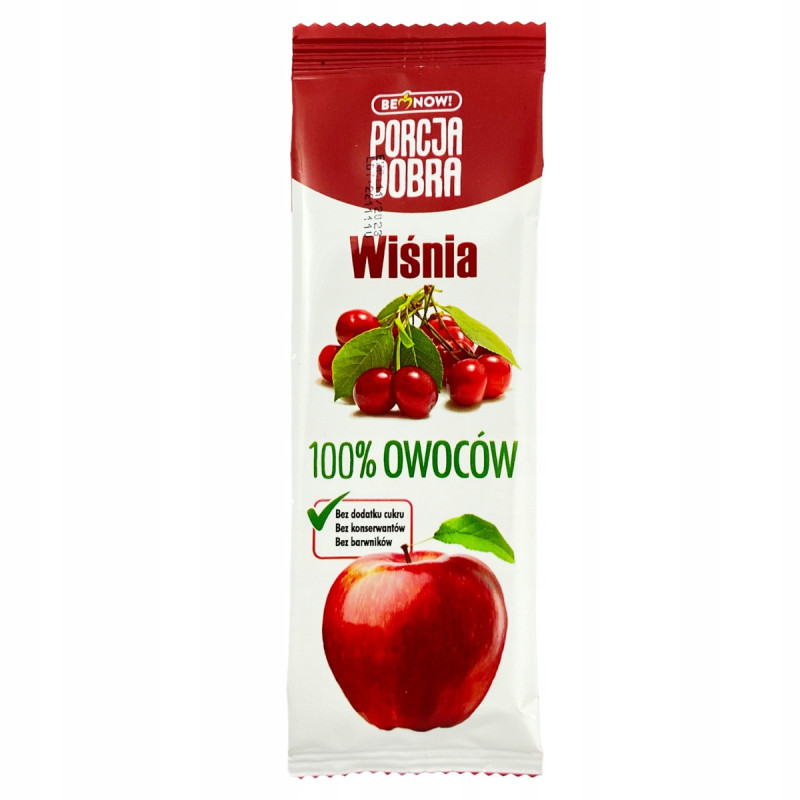 PORCJA DOBRA PRZEKĄSKA 100% OWOCÓW listki MIX SMAKÓW 6x8 48szt x16G 0,77KG