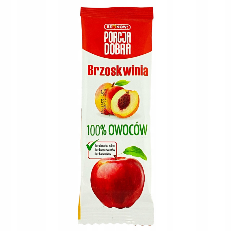 PORCJA DOBRA PRZEKĄSKA 100% OWOCÓW listki MIX SMAKÓW 6x8 48szt x16G 0,77KG