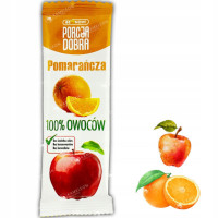 PORCJA DOBRA PRZEKĄSKA owocowa 100% owoce listek JABŁKO POMARAŃCZA 16g x1
