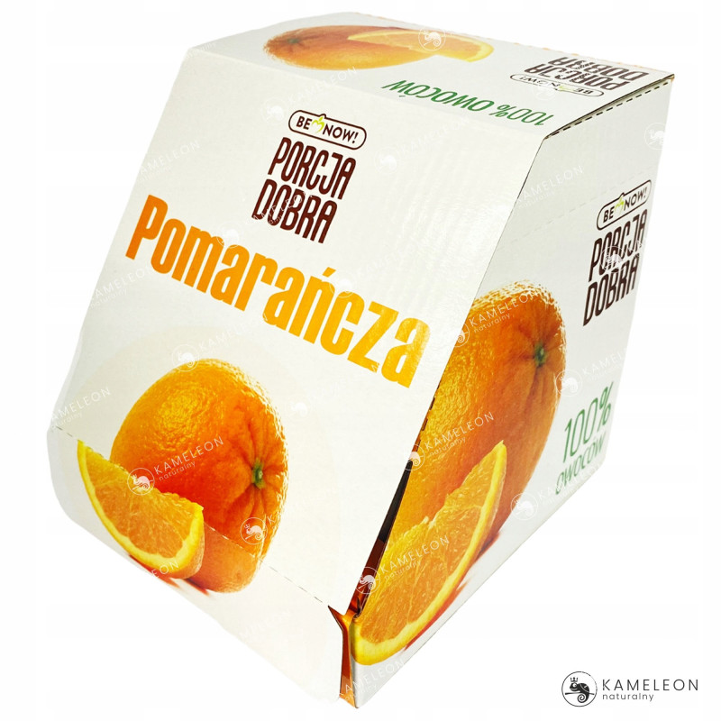 PORCJA DOBRA PRZEKĄSKA owocowa 100% owoce listek JABŁKO POMARAŃCZA 16g x1