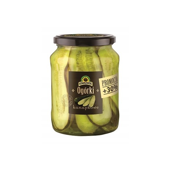 Kowalewski OGÓRKI KANAPKOWE DUŻE konserwowe krojone 720ml