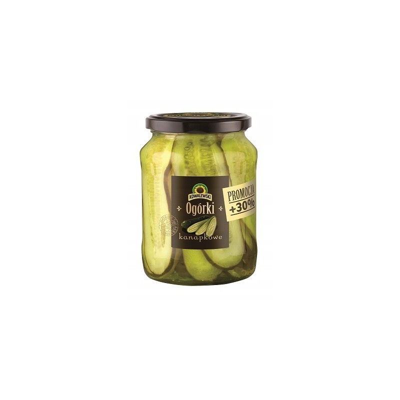 Kowalewski OGÓRKI KANAPKOWE DUŻE konserwowe krojone 720ml