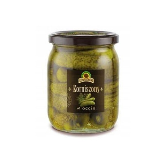 Kowalewski OGÓRKI KORNISZONY W OCCIE konserwowe całe 500g