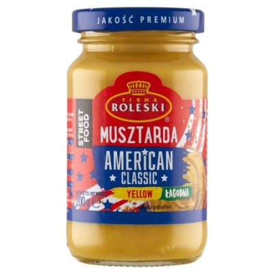 Roleski MUSZTARDA AMERICAN CLASSIC Yellow ŁAGODNA 200G
