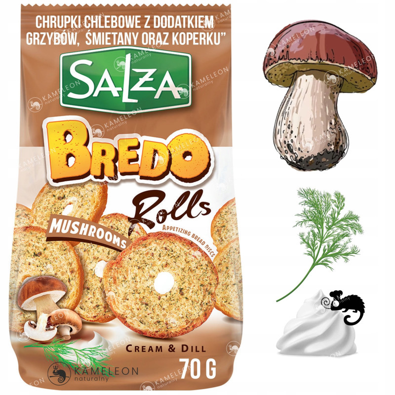 SALZA PRZEKĄSKI BREDO ROLLS MIX SMAKÓW Szpinak Grzyby Sól Pizza x12 0,84KG