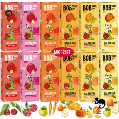 ŚLIMAK BOB PRZEKĄSKA GALARETKA OWOCOWA JELLY MIX SMAKÓW 27g x12sztuk 0,32KG