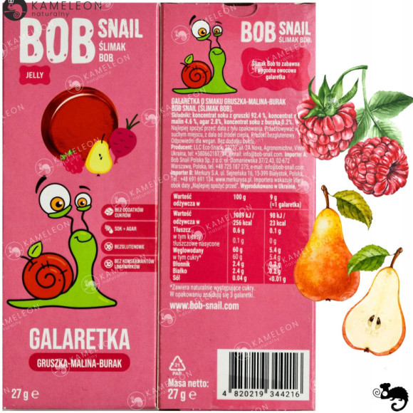 ŚLIMAK BOB PRZEKĄSKA GALARETKA OWOCOWA JELLY MIX SMAKÓW 27g x12sztuk 0,32KG ŚLIMAK BOB PRZEKĄSKA GALARETKA OWOCOWA JELLY MIX SMAKÓW 27g x12sztuk 0,32KG