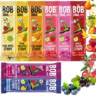 ŚLIMAK BOB SNAIL PRZEKĄSKA 14G MIX SMAKÓW - 8szt