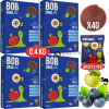 ŚLIMAK BOB SNAIL przekąska BEZ CUKRU JABŁKO BORÓWKA 10g x40 100G x4 0,4KG ŚLIMAK BOB SNAIL przekąska BEZ CUKRU JABŁKO BORÓWKA 10g x40 100G x4 0,4KG