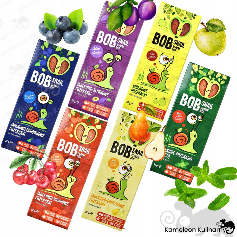 ŚLIMAK BOB SNAIL PRZEKĄSKA OWOCOWA 30G x6szt MIX