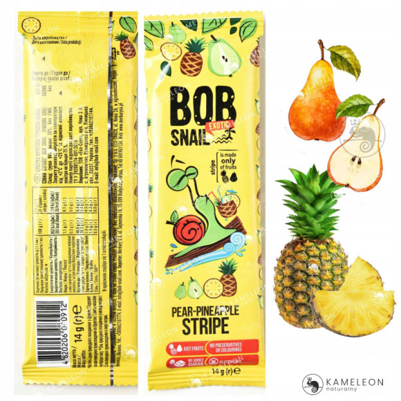 ŚLIMAK BOB SNAIL PRZEKĄSKA OWOCOWA bez cukru glutenu MIX SMAKÓW 14G x 8szt