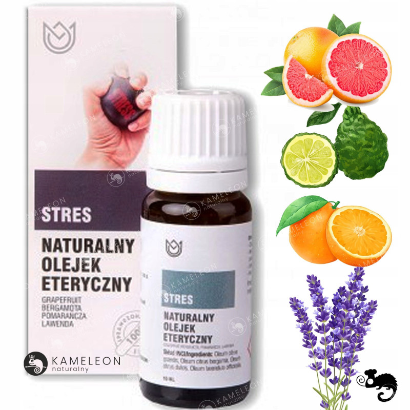 NATURALNY OLEJEK eteryczny mix 5szt: NA KATAR SEN ZMĘCZENIE STRES BÓL GŁOWY