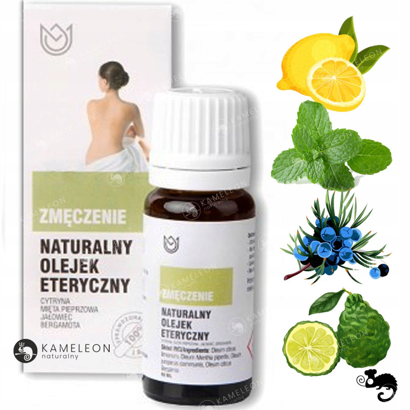 NATURALNY OLEJEK eteryczny mix 5szt: NA KATAR SEN ZMĘCZENIE STRES BÓL GŁOWY