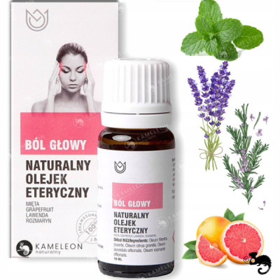 NATURALNY OLEJEK NA BÓL GŁOWY mix 4 olejów