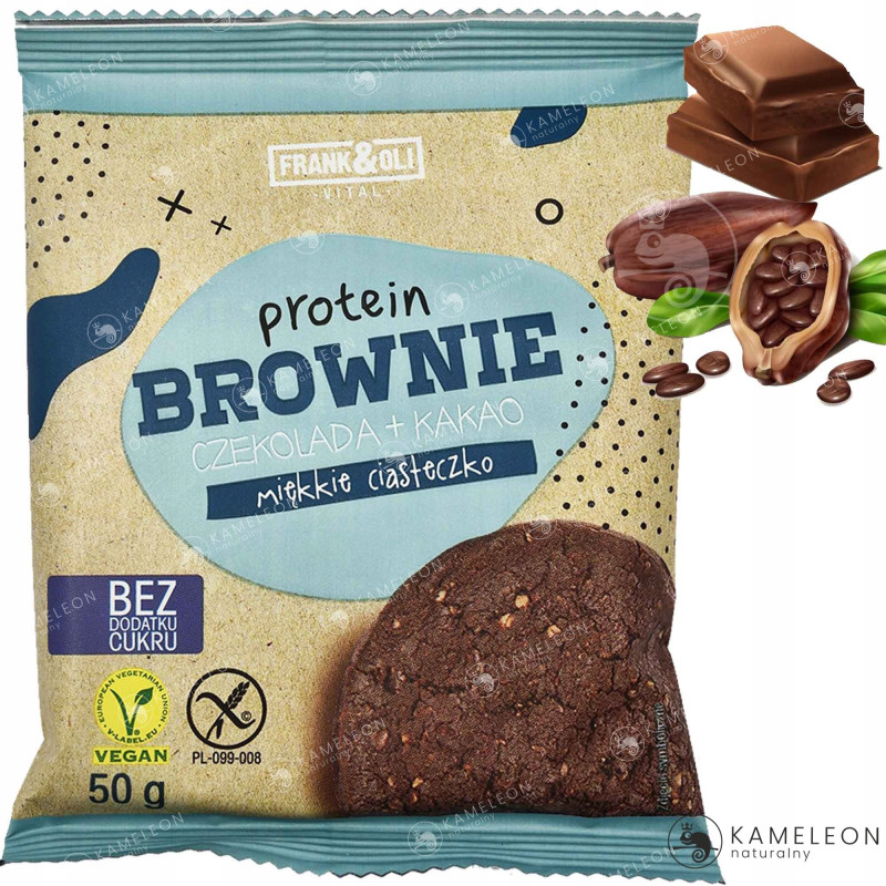 FRANK&OLI WEGAŃSKIE CIASTKA BEZ CUKRU GLUTENU MIX RÓŻNYCH SMAKÓW 50G x8szt 400G 0,4KG