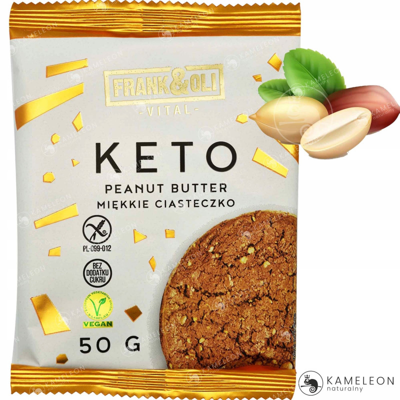 FRANK&OLI WEGAŃSKIE CIASTKA BEZ CUKRU GLUTENU MIX RÓŻNYCH SMAKÓW 50G x8szt 400G 0,4KG
