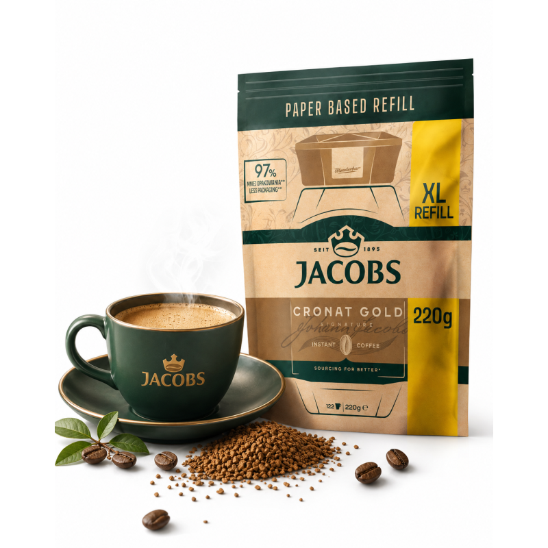 JACOBS CRONAT GOLD kawa rozpuszczalna 220G zapas refill