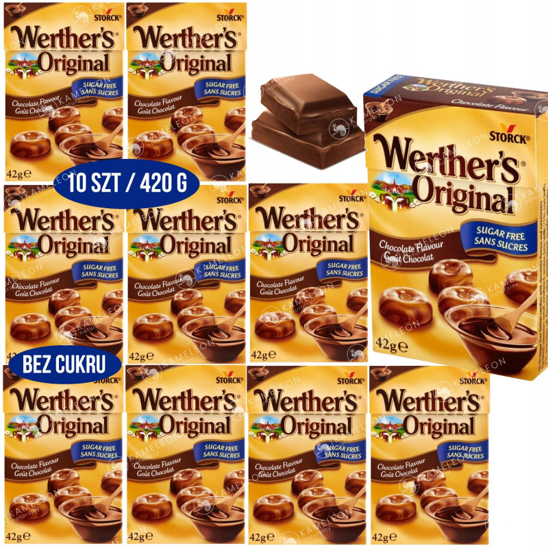 WERTHER's ORIGINAL karmelki CUKIERKI bez cukru x10