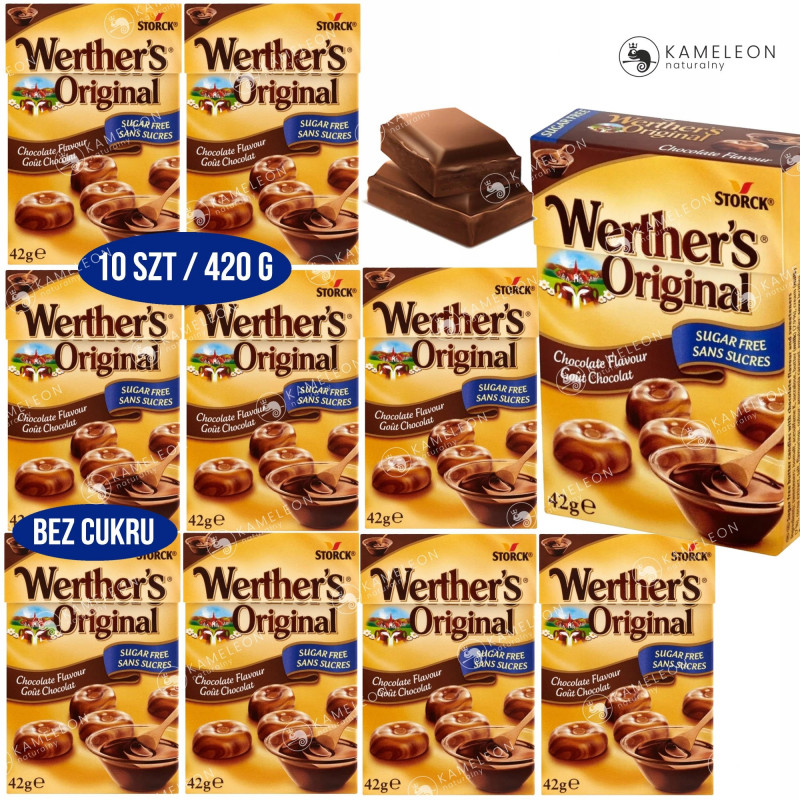 WERTHER's ORIGINAL karmelki CUKIERKI bez cukru x10