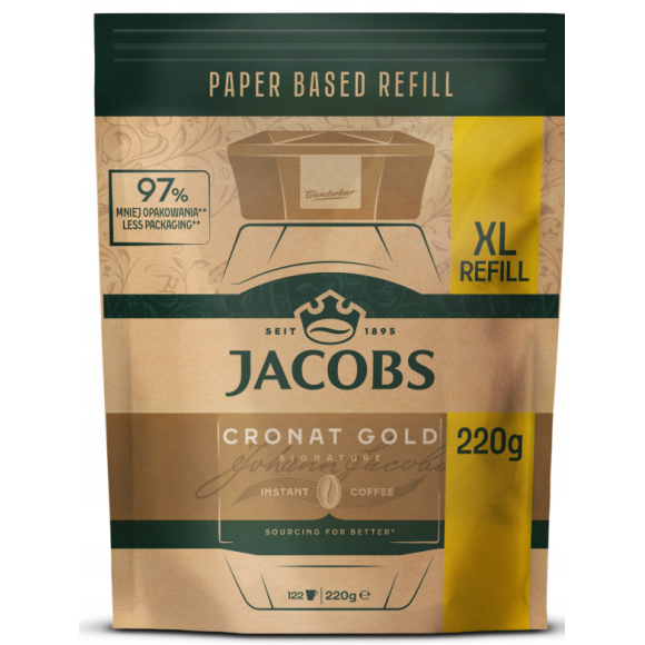 JACOBS CRONAT GOLD kawa rozpuszczalna 220G zapas refill