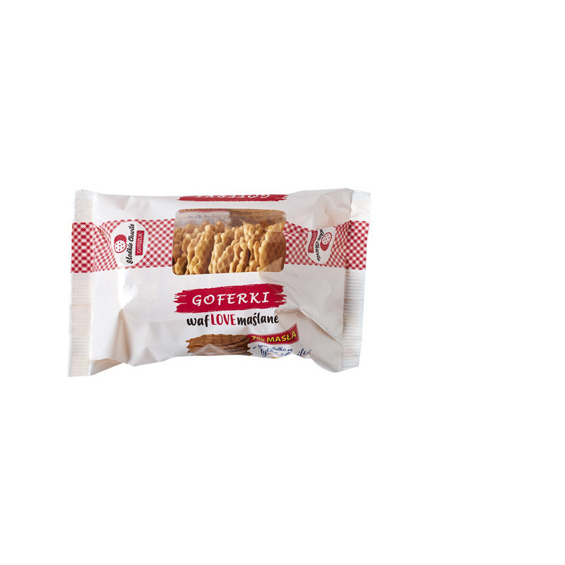 GOFERKI WAFLOWE waflove MAŚLANE wafle z masłem 7% SŁODKIE 70g GOTSZLIK