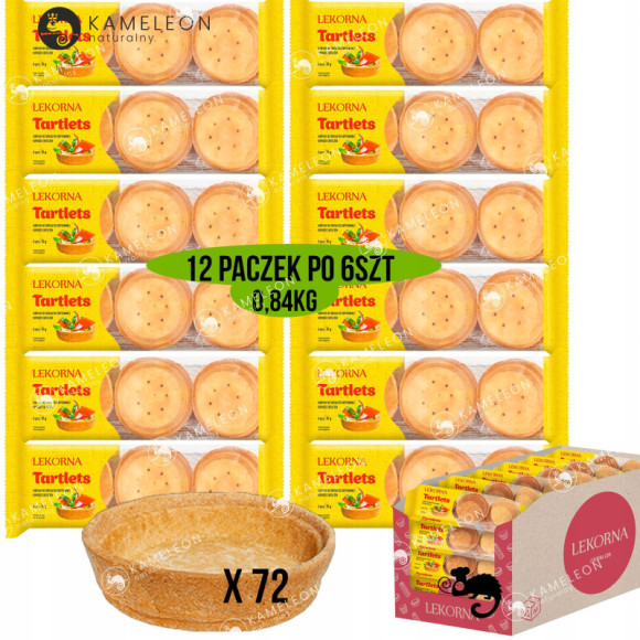 KORPUSY DO TARTALETEK Tarteletek WYTRAWNE 12 opakowań 72szt 0,84KG KORPUSY DO TARTALETEK Tarteletek WYTRAWNE 12 opakowań 72szt 0,84KG