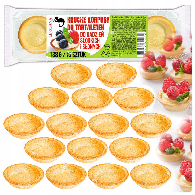 KORPUSY MINI DO TARTALETEK na słodko i na słono 138G x18 2,48KG aż 288szt !