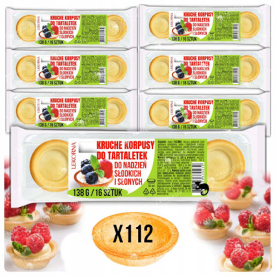 KORPUSY MINI DO TARTALETEK na słodko i na słono 138G x7 0,96KG 112szt