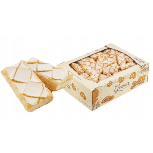 ŁAZANECZKI kruche delikatne CIASTKA Z CIASTA FRANCUSKIEGO 400g 0,4KG GRONA ŁAZANECZKI kruche delikatne CIASTKA Z CIASTA FRANCUSKIEGO 400g 0,4KG GRONA