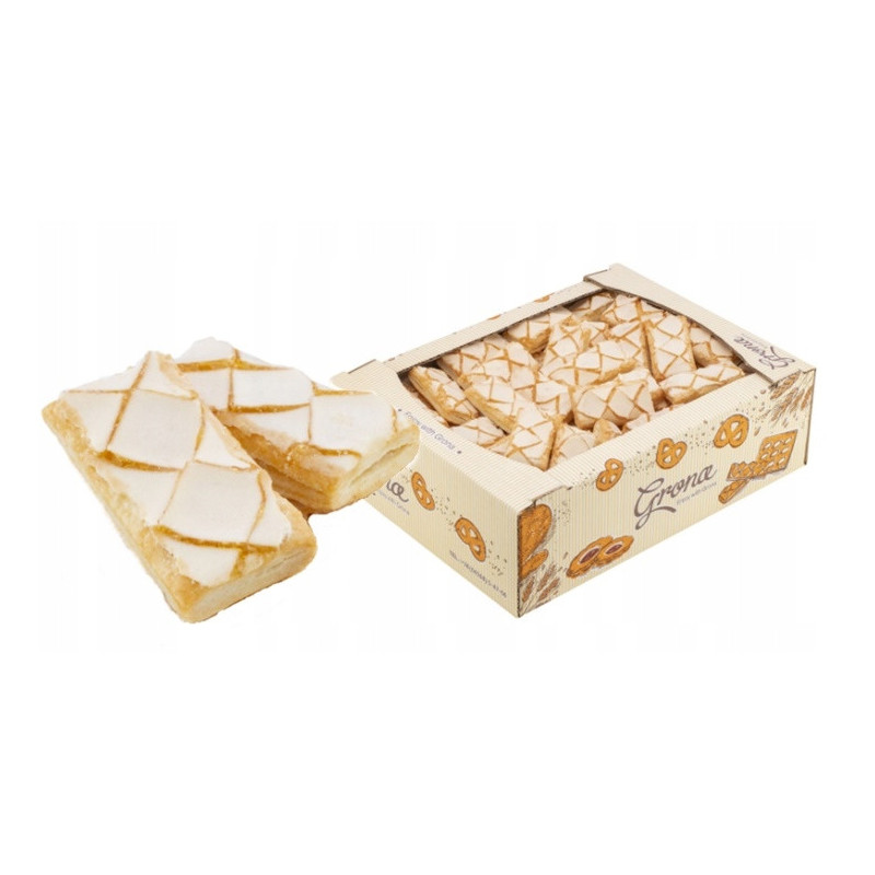 ŁAZANECZKI kruche delikatne CIASTKA Z CIASTA FRANCUSKIEGO 400g 0,4KG GRONA