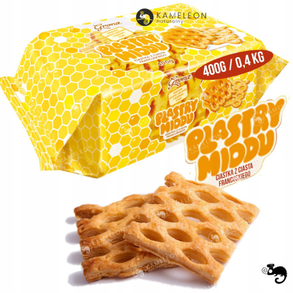 PLASTRY MIODU 400g CIASTKA Z CIASTA FRANCUSKIEGO z dodatkiem MIODU 0,4KG PLASTRY MIODU 400g CIASTKA Z CIASTA FRANCUSKIEGO z dodatkiem MIODU 0,4KG