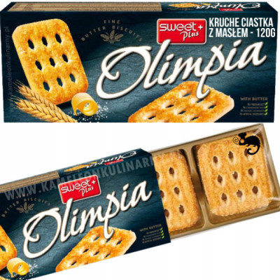 SWEET PLUS OLIMPIA Ciastaka KRUCHE Z DODATKIEM MASŁA posypane cukrem 120g