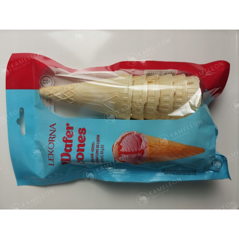 WAFLE WAFELKI DO LODÓW ROŻKI WAFLOWE 12szt 53G x14opak na 168 LODY! 0,74KG
