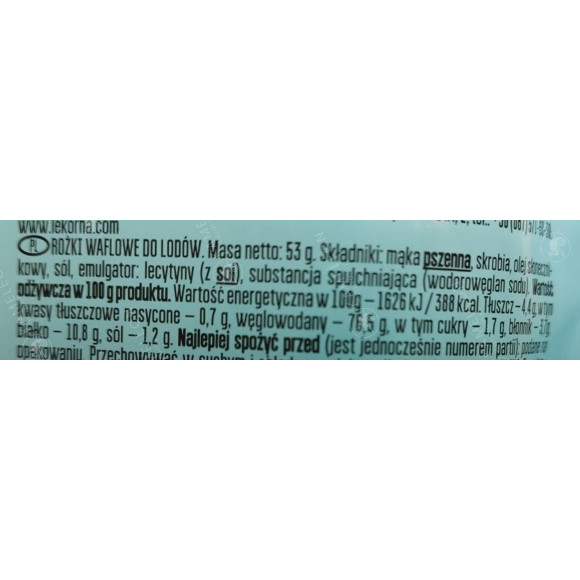 WAFLE WAFELKI DO LODÓW ROŻKI WAFLOWE 12szt 53G x14opak na 168 LODY! 0,74KG