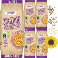 FRANK&OLI wegańskie JAGLANE CIASTECZKA SIEMIĘ SEZAM SŁONECZNIK bez glutenu 120G x5szt