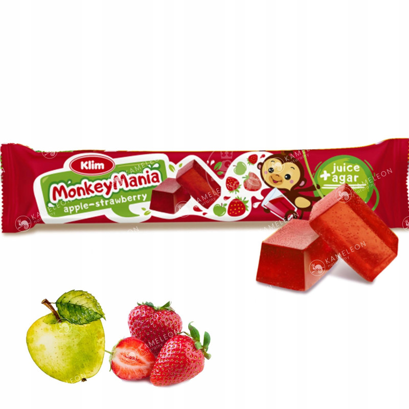 ZESTAW SŁODYCZY SMAK TRUSKAWKA mix 5szt MUS LIZAK BATON GALARETKA PRZEKĄSKA