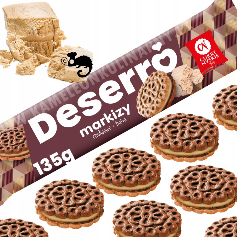 CUKRY NYSKIE HERBATNIKI MARKIZY - DESERRO - chałwowe 135G