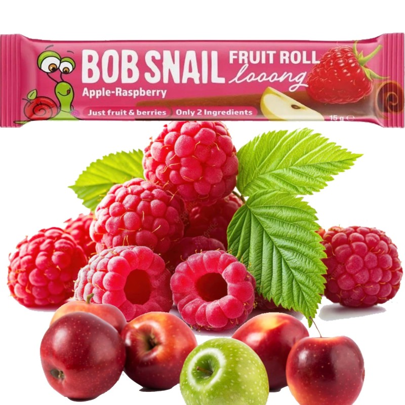 BOB SNAIL FRUIT ROLL LOOONG PRZEKĄSKA JABŁKO MALINA 15G