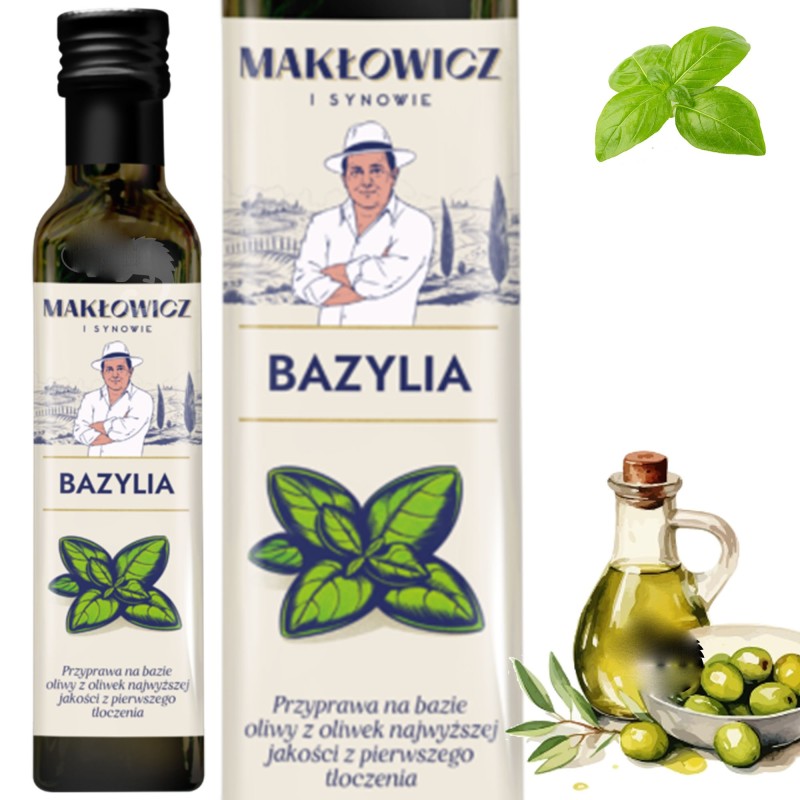 Makłowicz OLIWA Z OLIWEK BAZYLIA oliwy extra virgin 250ml