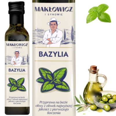 Makłowicz OLIWA Z OLIWEK BAZYLIA oliwy extra virgin 250ml