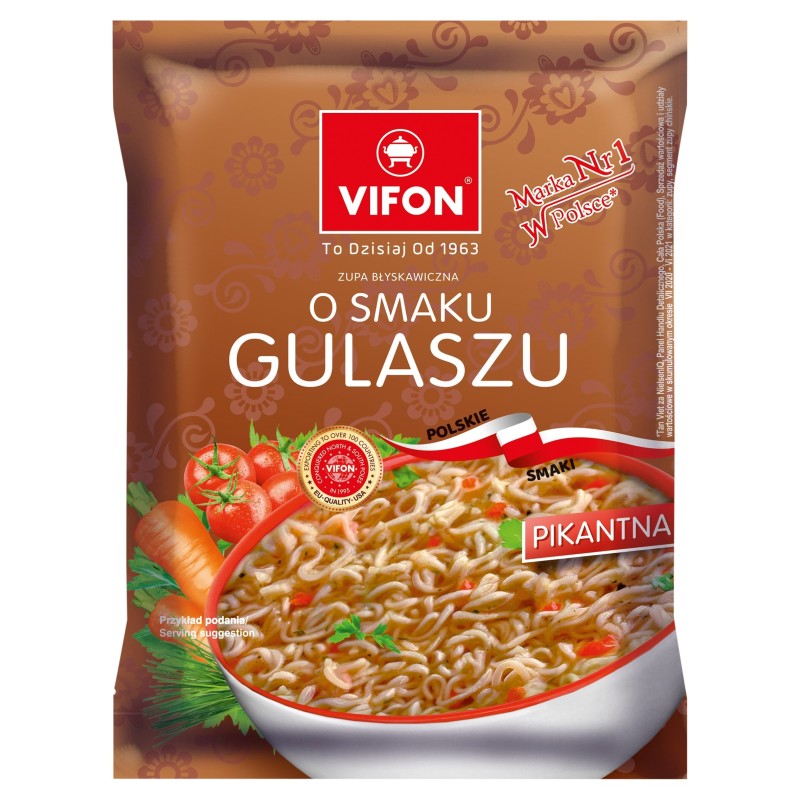VIFON ZUPA BŁYSKAWICZNA zupka chińska o smaku GULASZU