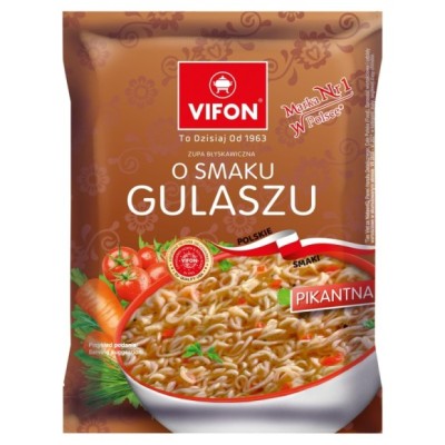 VIFON ZUPA BŁYSKAWICZNA zupka chińska o smaku GULASZU