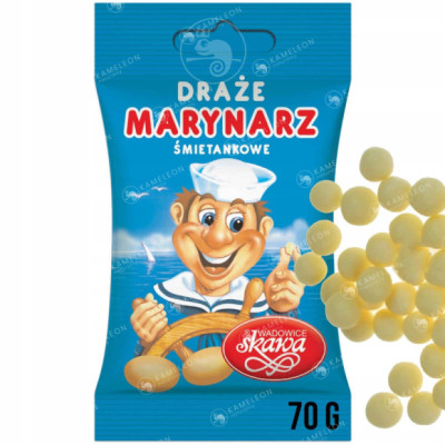 DRAŻE cukierki śmietankowe MARYNARZE Skawa 1szt 70g